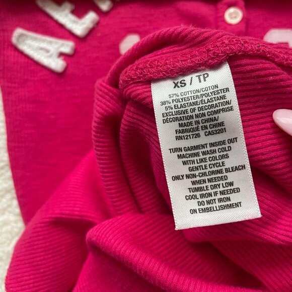 Hot Pink Aeropostale Long Sleeve Top - Picture 6 of 7